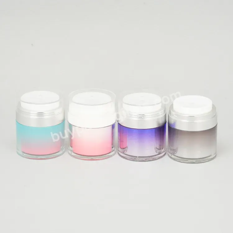 Custom Color Plastic Vacuum Airless Pump Cream Jar For Cosmetic - Buy Colorful Airless Jar.