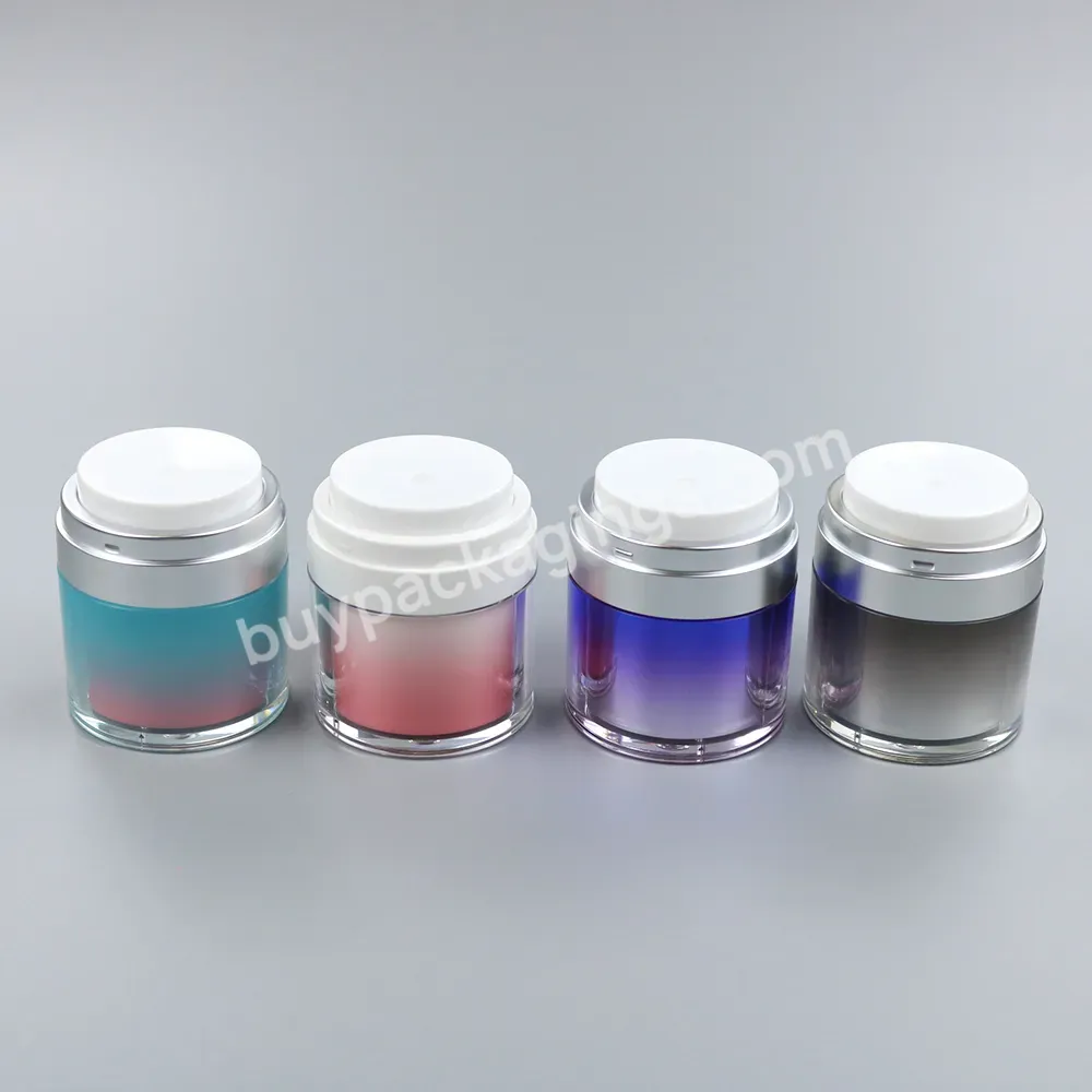 Custom Color Plastic Vacuum Airless Pump Cream Jar For Cosmetic - Buy Colorful Airless Jar.