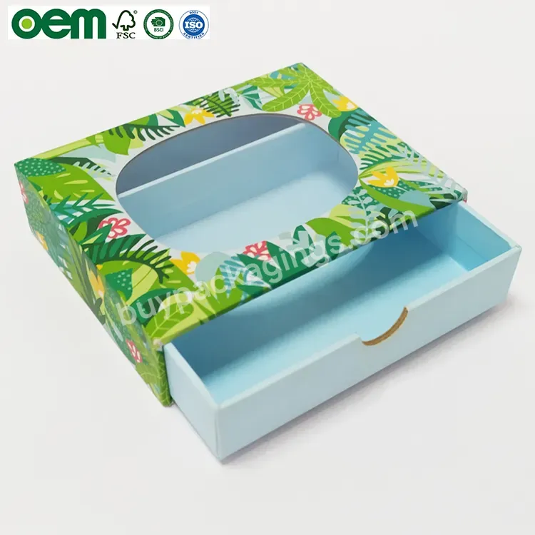 Custom Competitive Price Large Luxury Drawer Slide Paper Boxes With Clear Pvc Window - Buy Drawer Box With Window,Drawer Box Packaging With Window,Drawer Box With.