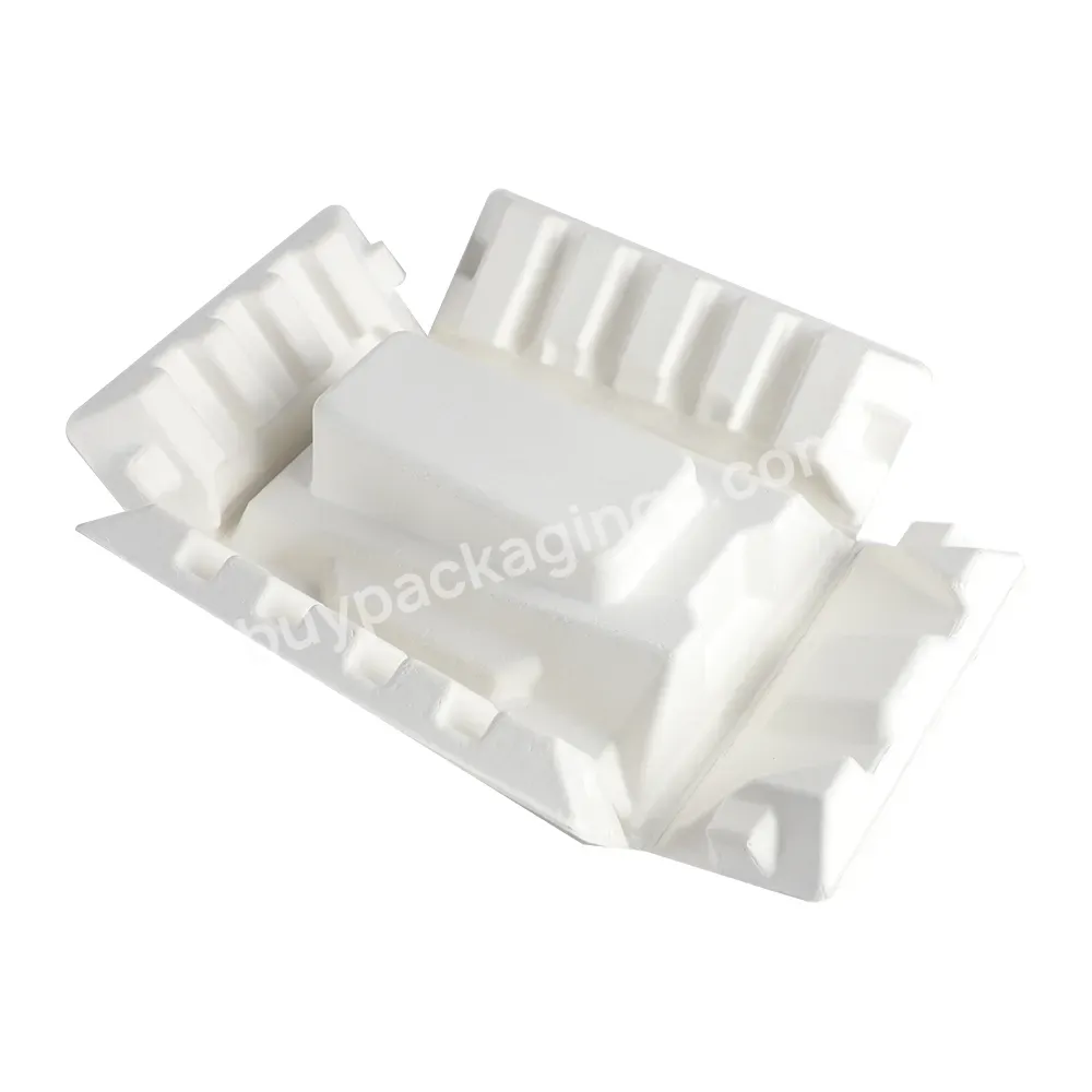 Custom Compostable Biodegraded Bagasse Protective Molded Pulp Packaging For Cosmetic Soft Tubes