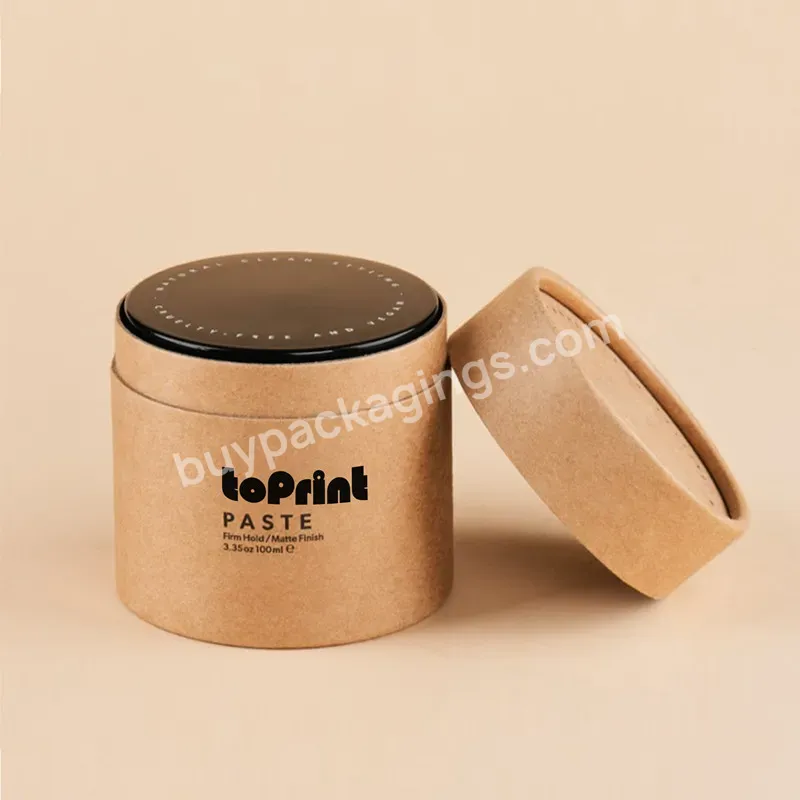 Custom Compostable Skin Care Bottle Packaging Round Kraft Cosmetic Paper Jar Cardboard Tube Packaging - Buy Skin Care Packaging,Cosmetic Jar,Cardboard Packaging.