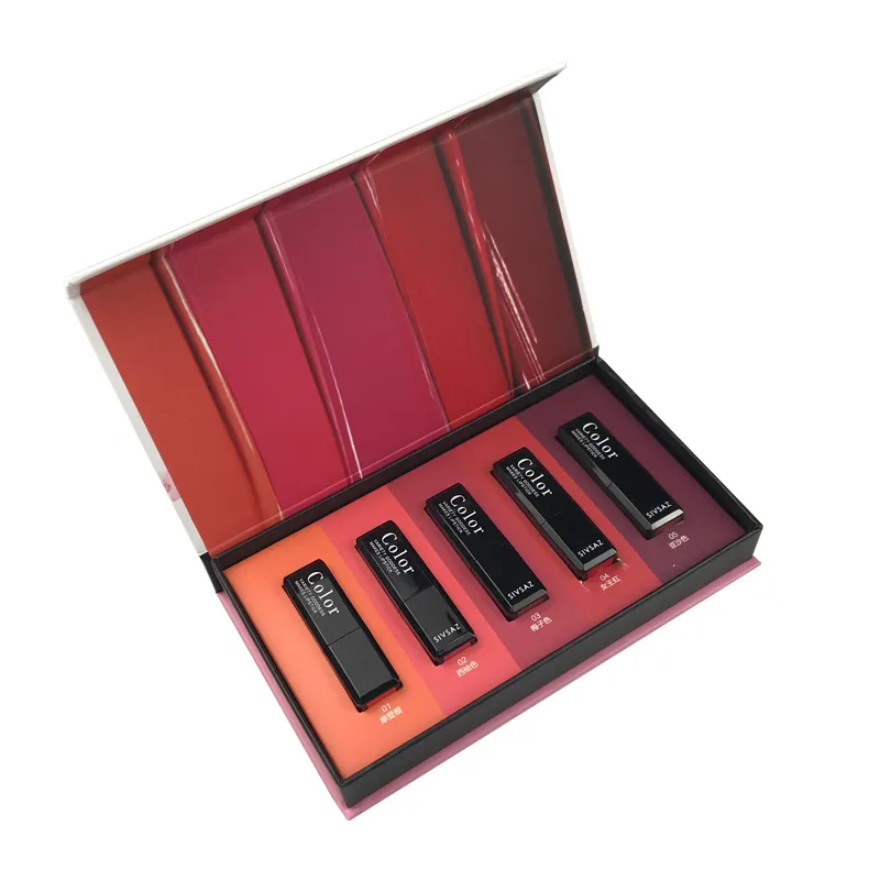 Custom  Cosmetic Lipstick Packing Box Lip Balm Packaging gift box set