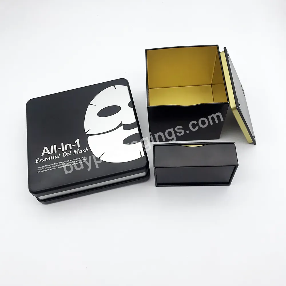 Custom Cosmetic Metal Tin Box For Sleep Facial Mask - Buy Metal Tin Box,Christmas Gift Tin Can,Unique Tin Box.