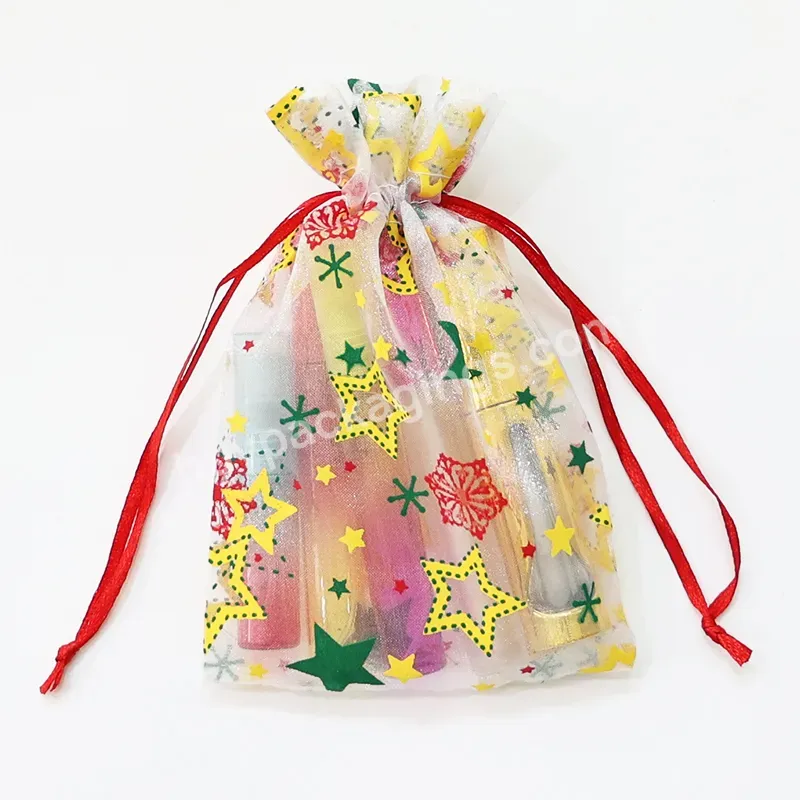 Custom Cotton Packaging Bag With Ribbon,Cute Jewelry Drawstring Organza Bags With Logo