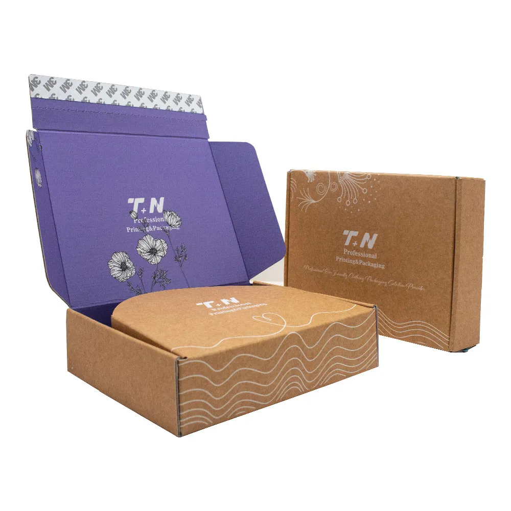Custom Delivery Shipping Eco Friendly Clothing Packaging Kraft Paper Corrugated Gift Packaging Boxes