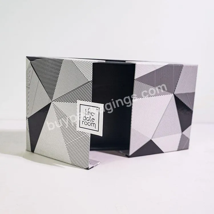 Custom Design Lid Hinged Black And White Stripe Gift Packaging Box For Watch Jewelry Packaging Box - Buy Black And White Stripe Gift Packaging Box,Watch Gift Packaging Box,Jewelry Packaging Box.