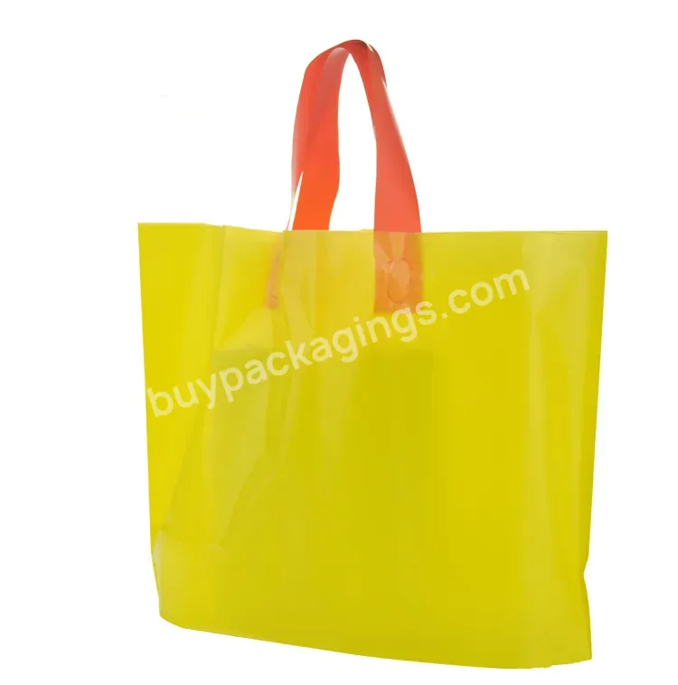 Custom Design Logo Printing Heavy Duty Ldpe Soft Loop Handle Plastic Shopping Bag - Buy Heavy Duty Plastic Shopping Bag,Soft Loop Handle Bag,Custom Logo Printing Shopping Bag.