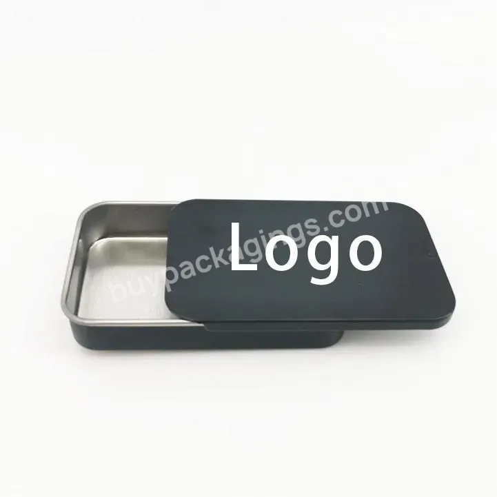 Custom Design Logo Small Rectangle Metal Tin Box Mint/cosmetic/solid Perfume/brow Soap/lip Balm Slide Tin Box - Buy Metal Tin Box,Slide Tin Box,Custom Tin Box.