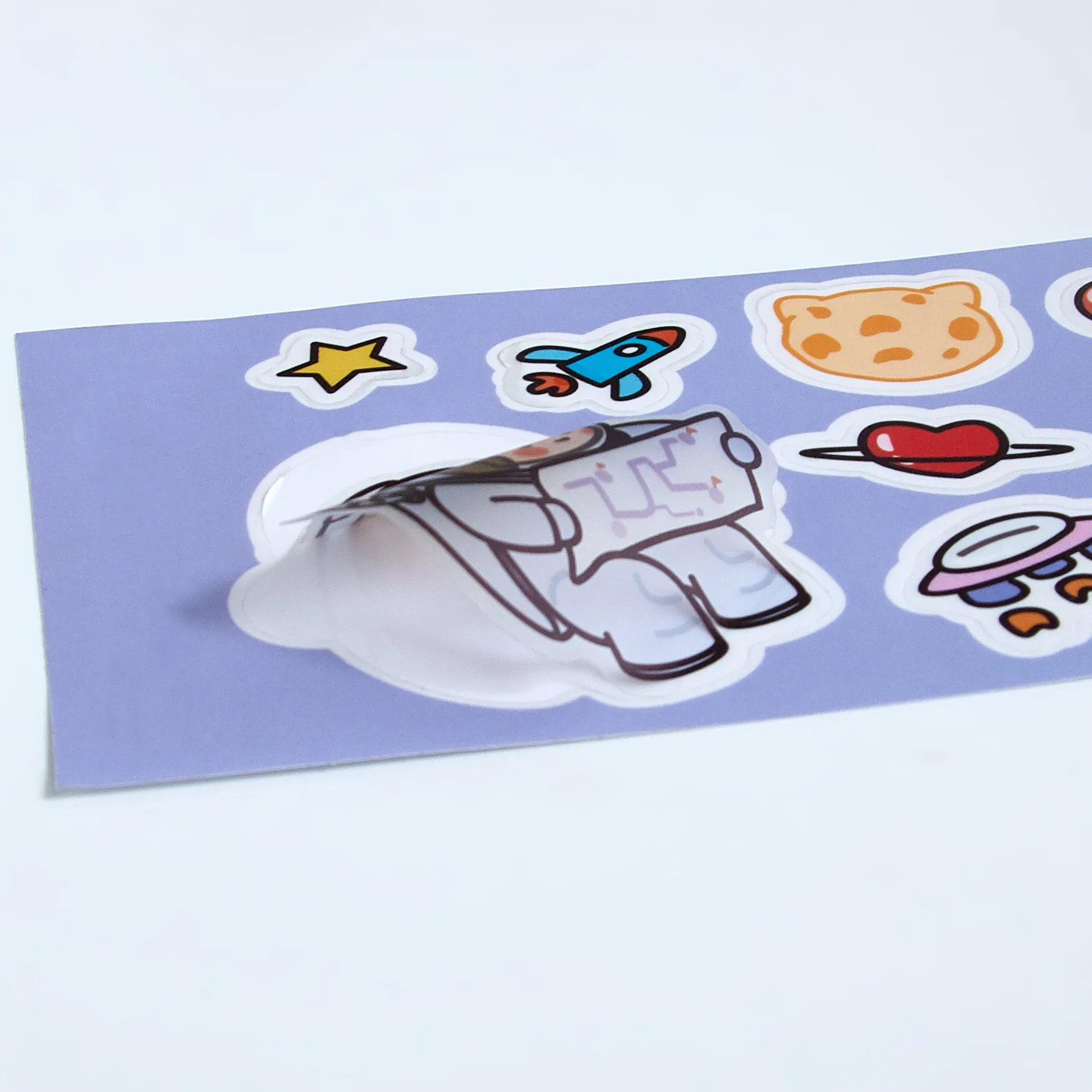 Custom Design Personalized Logo Vinyl Stickers Print And Cut Sticker Pack Cute Planner Kiss Cut Sticker Sheet