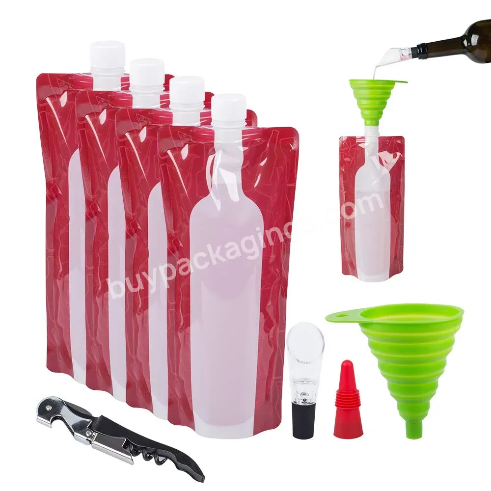 Custom Design Printed Drink Liquid Packaging Biodegradable Plastic Bag Stand Up Vacuum Nylon Sealed Pouch With Spouted For Wine - Buy Custom Printed Vacuum Bags,Vacuum Sealed Packaging,Wine Pouch.
