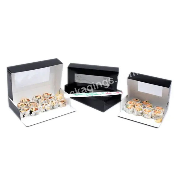 Custom Design Printed Logo Size Luxury Design Togo Magnetic Food Containers Kraft Packaging Paper Box With Window - Buy Sushi Paper Box With Window,Sushi Box Magnetic,Customize Logo Size Luxury Design Sushi Box.