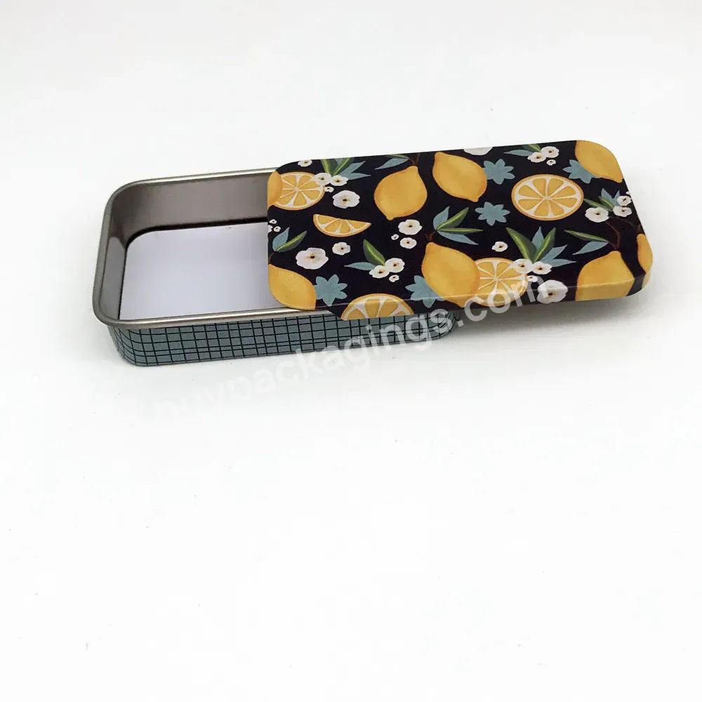 Custom Design Small Slid Lid Mint Tin - Buy Slid Lid Mint Tin,Candy Tin Box With Sliding Lid,Needle Work Tin Box.