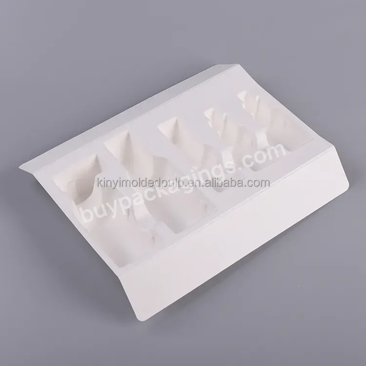 Custom-designed Bio Bagasse Fiber Molded Packaging Tray Pulp Blister Cosmetic Packaging Insert