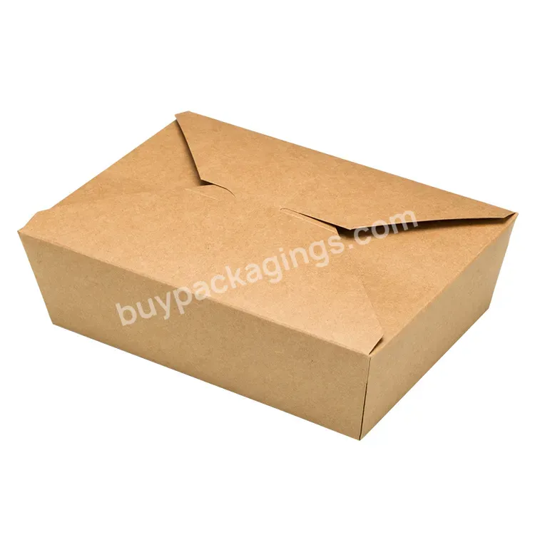 Custom Disposable Container Take Away Lunch Packing Boxes For Fast Food Grade Paper Packaging Box Container - Buy Food Grade Take Out Paper Packaging Food Box,Custom Disposable Paper Salad Food Burger Containers,Disposable Take Away Lunch Packing Pap