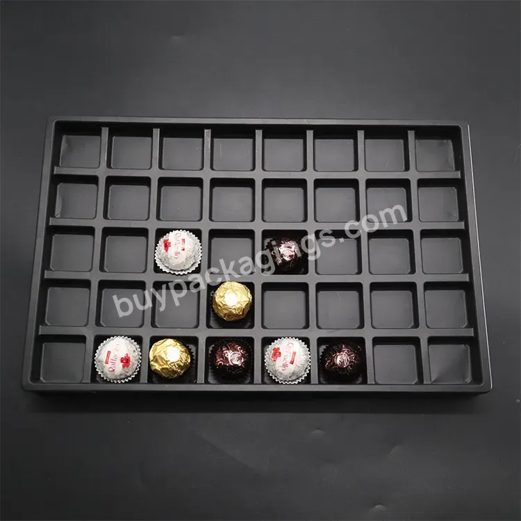 Custom Disposable Pet Chocolate Box With Plastic Blister Insert Tray For Chocolate - Buy Plastic Chocolate Insert Tray,Plastic Cavity Tray For Chocolate,Chocolate Packaging Box With Plastic Tray.