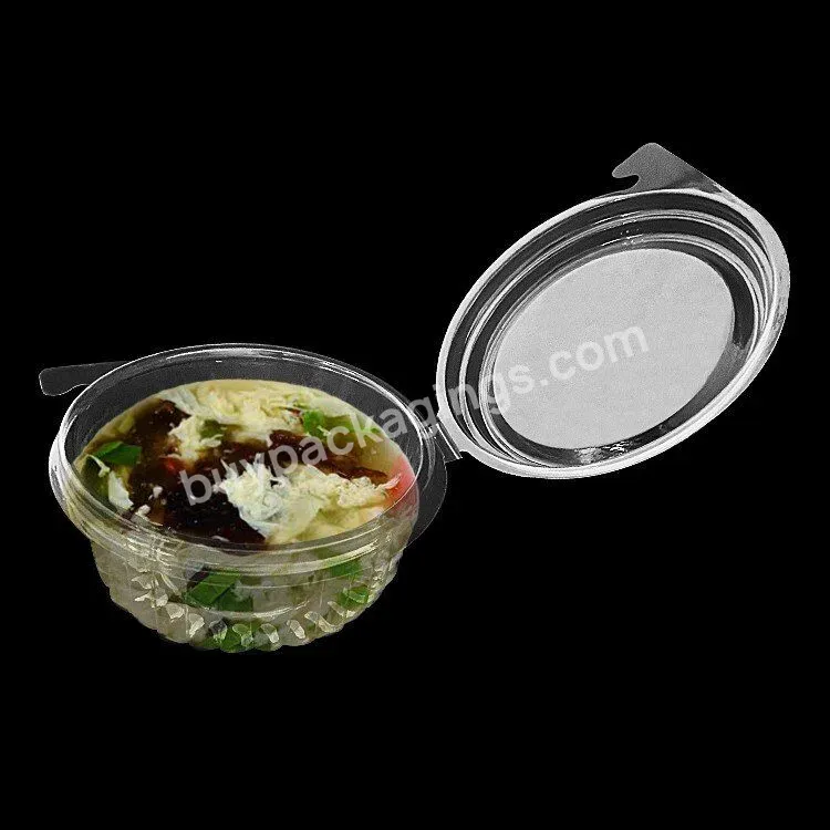 Custom Disposable Plastic Clamshell Food Round Takeaway Soup Bowl Container Clear Plastic Pet Fruit Salad Bowl With Lid - Buy Plastic Clear Soup Containers Bowl,Clear Plastic Pet Fruit Salad Bowl With Lid,Disposable Plastic Clamshell Food Round Takea