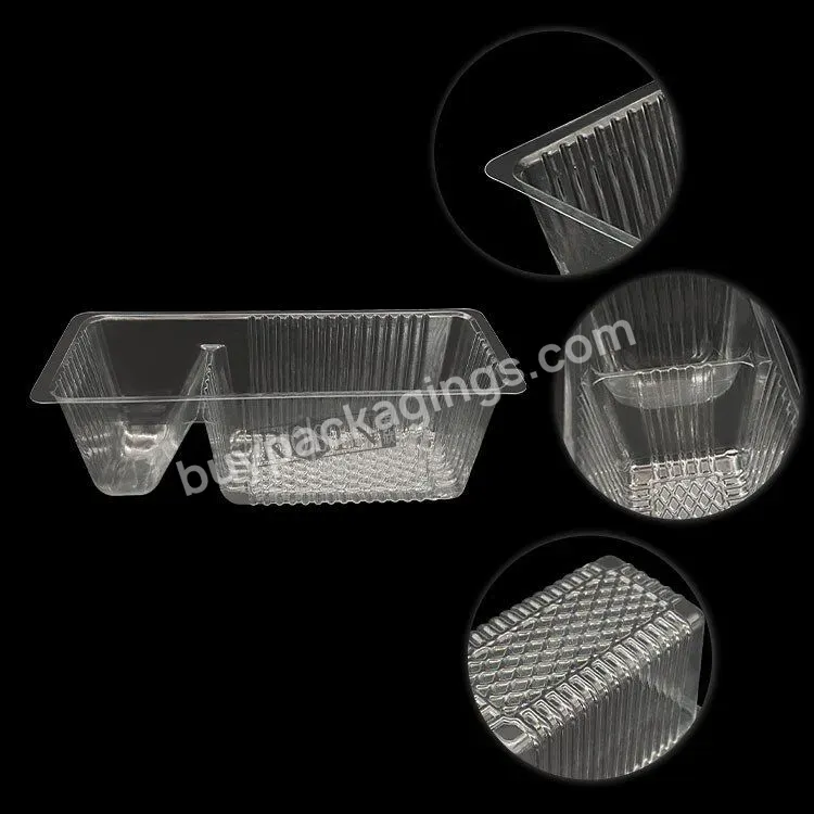 Custom Disposable Small Rectangular Transparent Compartment Snack Tray Plastic Container For Potato Chips And Biscuits Container - Buy Transparent Snack Tray,Plastic Container For Potato Chips,Custom Disposable Transparent Plastic Container.