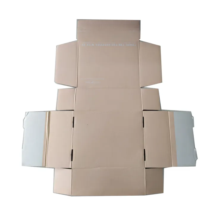 Custom E flute corrugated cardboard zipper shipping mailer box