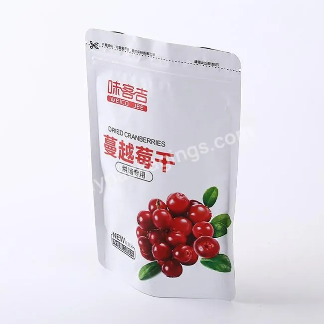 Custom Eco Biodegradable Resealable Food Packaging Bag Cranberry Fruit Baking Dried Fruit Laminated Plastic Pouch - Buy Biodegradable Resealable Food Packaging Bag,Cranberry Fruit Packaging Bag,Baking Dried Fruit Plastic Packaging Bag.