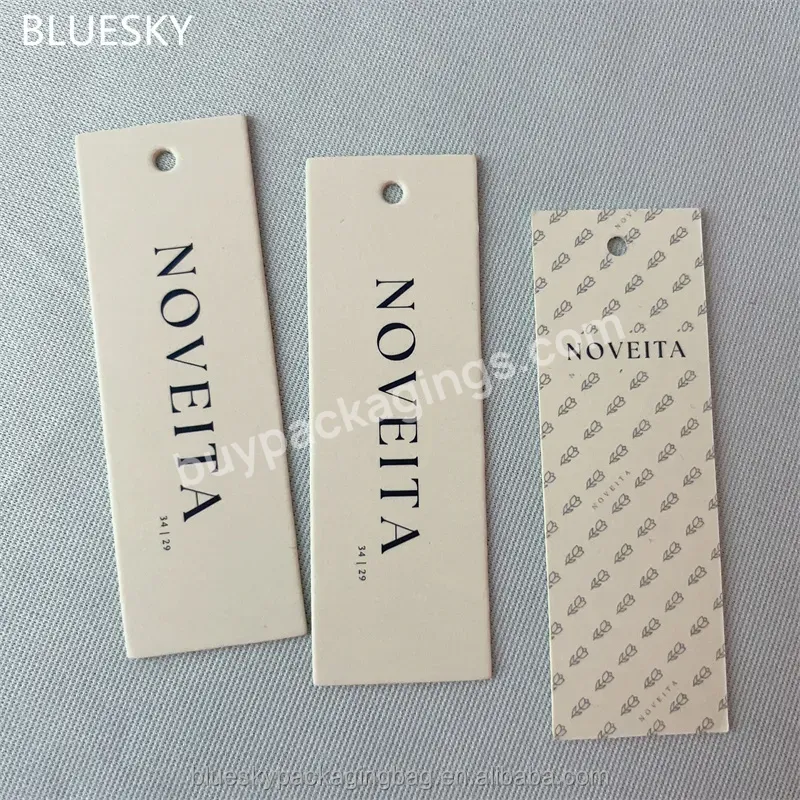 Custom Eco-friendly 10*15cm Swing Tags Luxury Garment Full-printed Logo Paper Tag Brand Name Hang Tags For Clothing