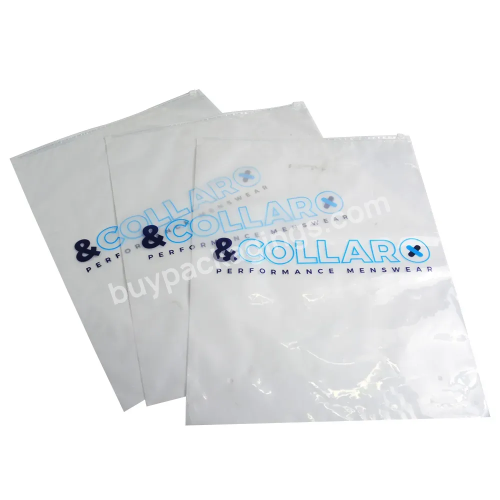Custom Eco Friendly Clear Matt Plastic Bags Frosted Plastic Zip Lock Bags With Logo For Garment Clear Poly Bags For Clothes - Buy Clear Poly Bags For Clothes,Wholesale Different Size Clear Transparent Opp Bag Self-adhesive Plastic Poly Bag,Wholesale