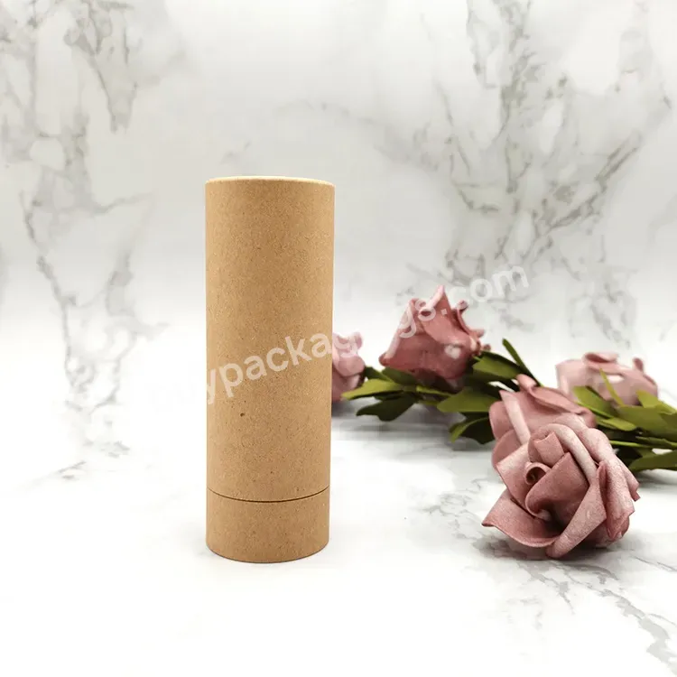 Custom Eco Friendly Empty Compostable Kraft Cans Containers Push Up Paper Tube For Deodorant 2 Oz 3 Oz 80g 50ml Package - Buy Eco Friendly Deodorant Containers,Paper Tube Package,Paper Deodorante Tube 2oz.