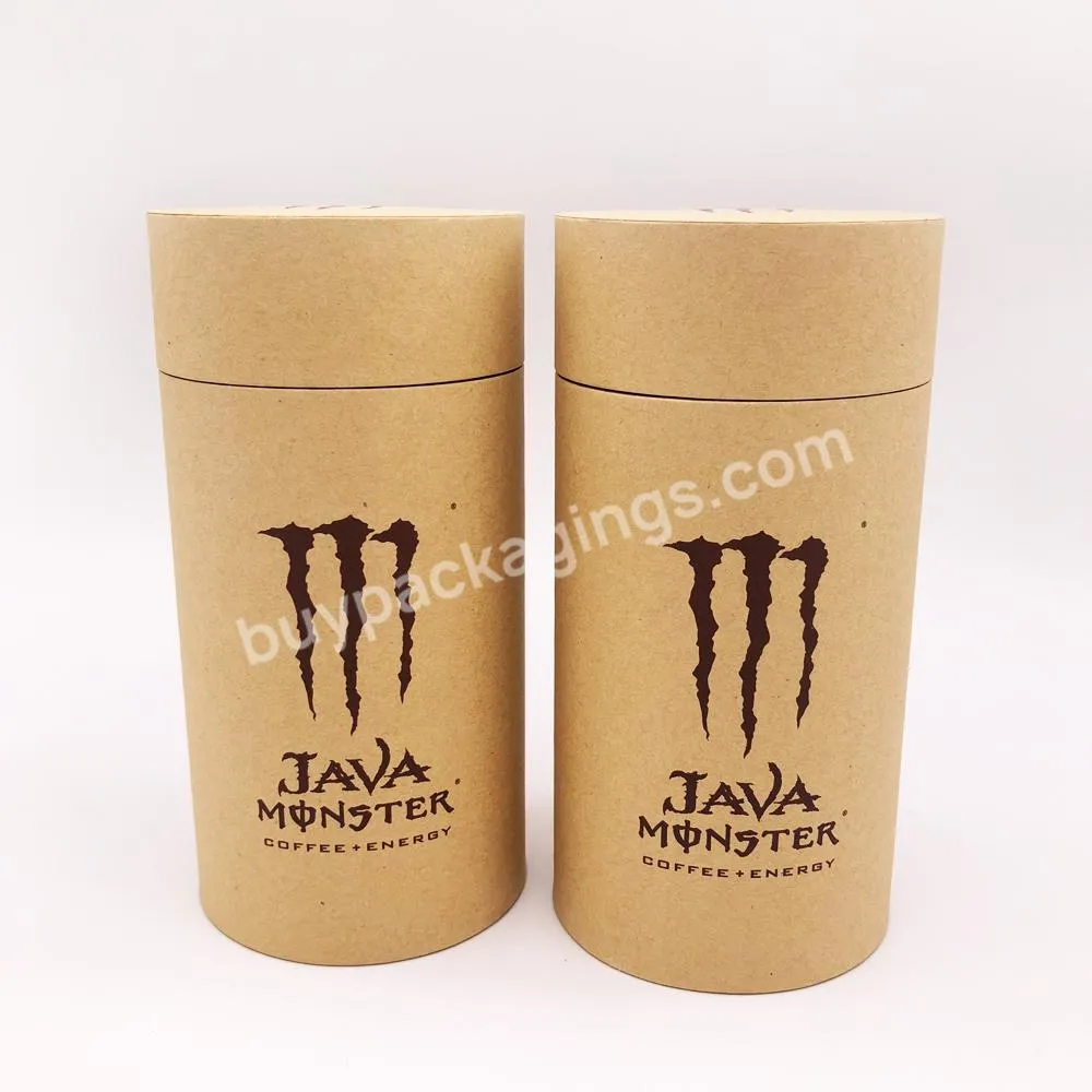 Custom Eco Friendly Paper Container  T-Shirt Tea Coffee Packaging Kraft Paper Tube Packaging