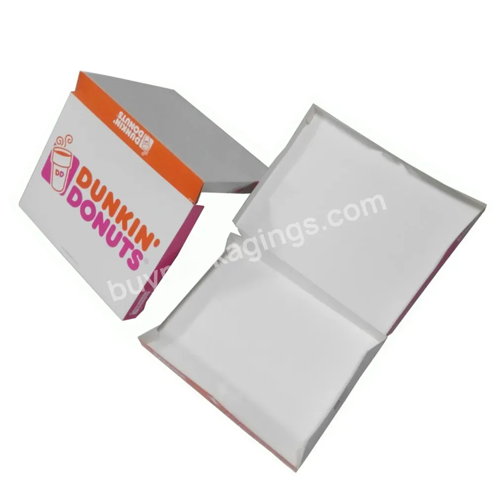 Custom Eco Friendly Wholesale Paper Donut Packaging Box With Logos Design - Buy Donut Box,Custom Printing Donuts Boxes,Take Away Donuts Box.