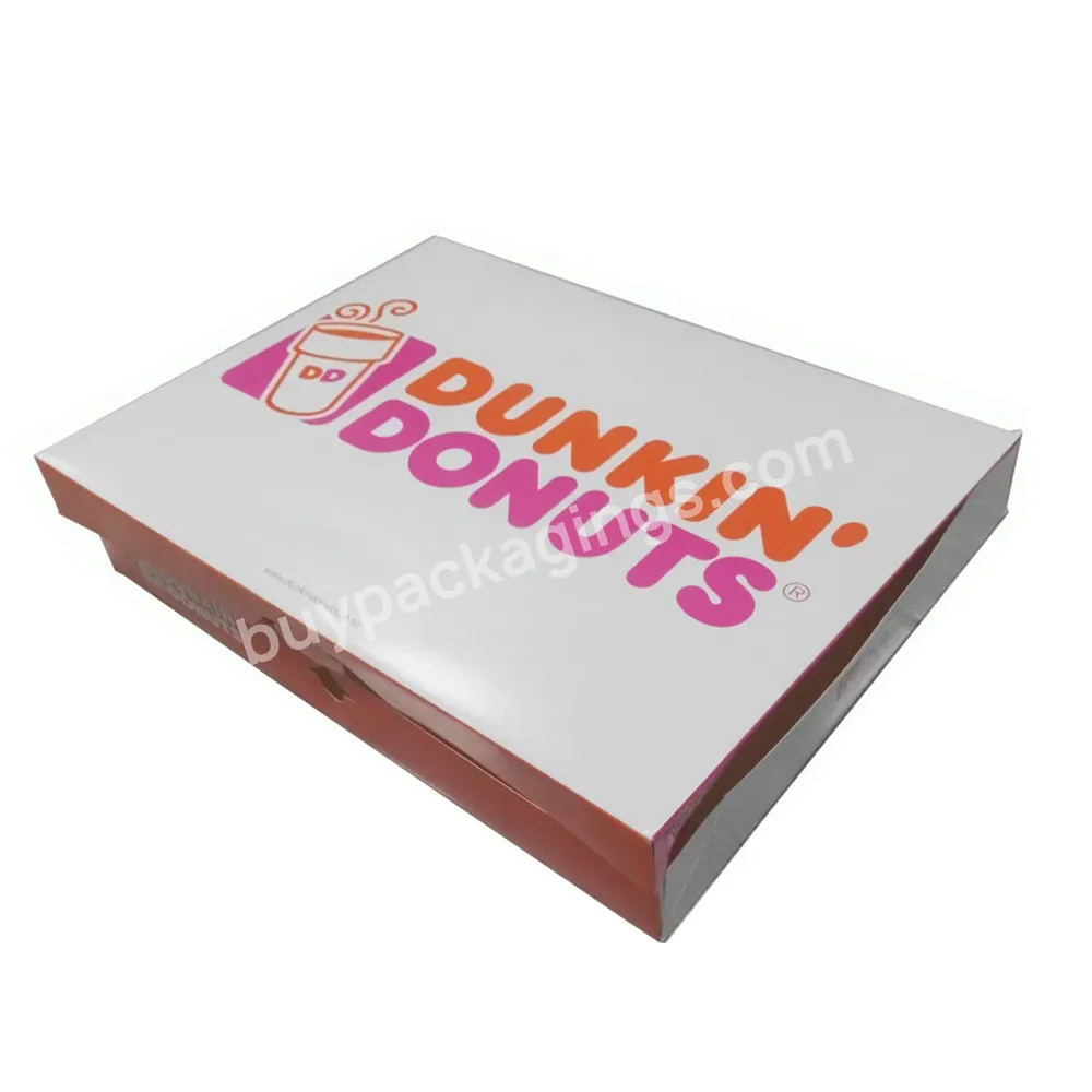 Custom Eco Friendly Wholesale Paper Donut Packaging Box With Logos Design - Buy Donut Box,Custom Printing Donuts Boxes,Take Away Donuts Box.