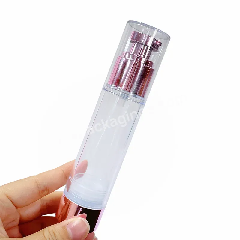 Custom Electroplated Colored Refillable Luxury Cosmetic As Airless Pump Bottle 15ml 30ml 50ml 100ml - Buy Airless Pump Bottle 30 Ml,Luxury Airless Pump Bottle,Refillable Airless Pump Bottle.