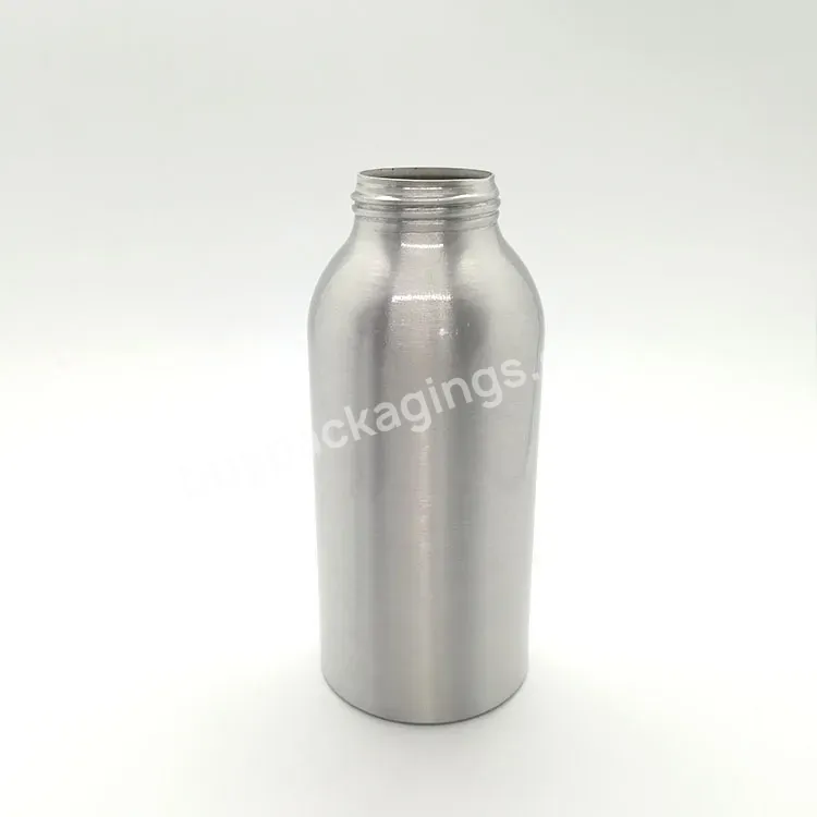 Custom Empty Aluminum Silver Color Cosmetic Shampoo Lotion Bottles Packaging/ 480ml Metal Soap Foaming Pump Bottles For Washing Manufacturer/wholesale