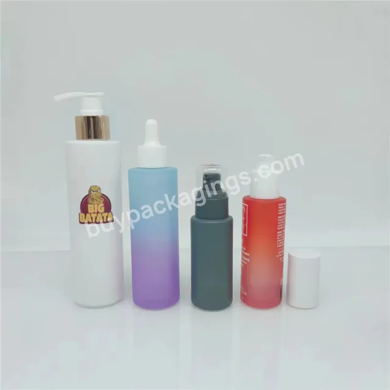 Custom Empty Frosted White Serum Lotion Facial Cleanser Skincare Packing 50ml 80ml 100ml 4oz Cosmetic Pump Glass Lotion Bottle - Buy Custom Empty 80ml 100ml 120ml 5oz Emulsion Essence Body Cream Lotion Liquid Glass Foundation Bottle With Press Treatm