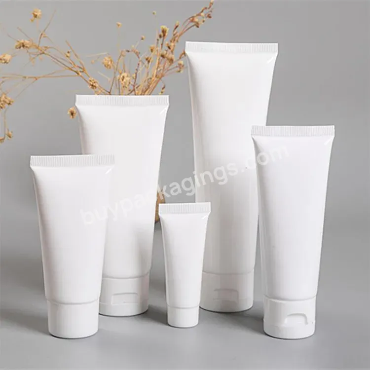 Custom Empty Plastic Sofe Transparent White Lotion Cosmetic Facial Cleanser Cream Squeeze Tube For Shampoo Face Wash Packaging - Buy Soft Tube,Cosmetic Squeeze Packaging Soft Tube,Costom Plastic Cosmetic Squeeze Packaging Soft Tube.