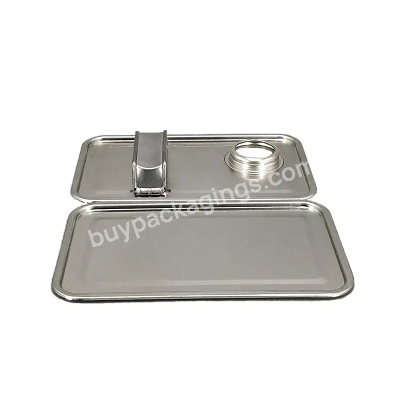Custom Engine Oil Square Tin Can Assembly Accessories Tin Can Top And Bottom Tin Can Component Tinplate Accessories - Buy Customized,Tin Can Bottom,Can Container.