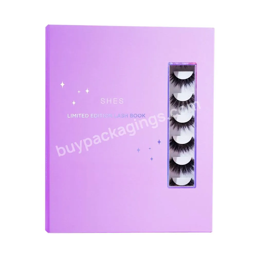 Custom Eye Lash Book Glitter Lashbook Packaging