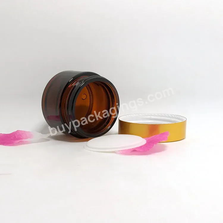 Custom Face Glass Cream Jar 20ml 30ml 50ml 100ml Clear Frosted Amber Pink Empty Luxury Glass For Cosmetic