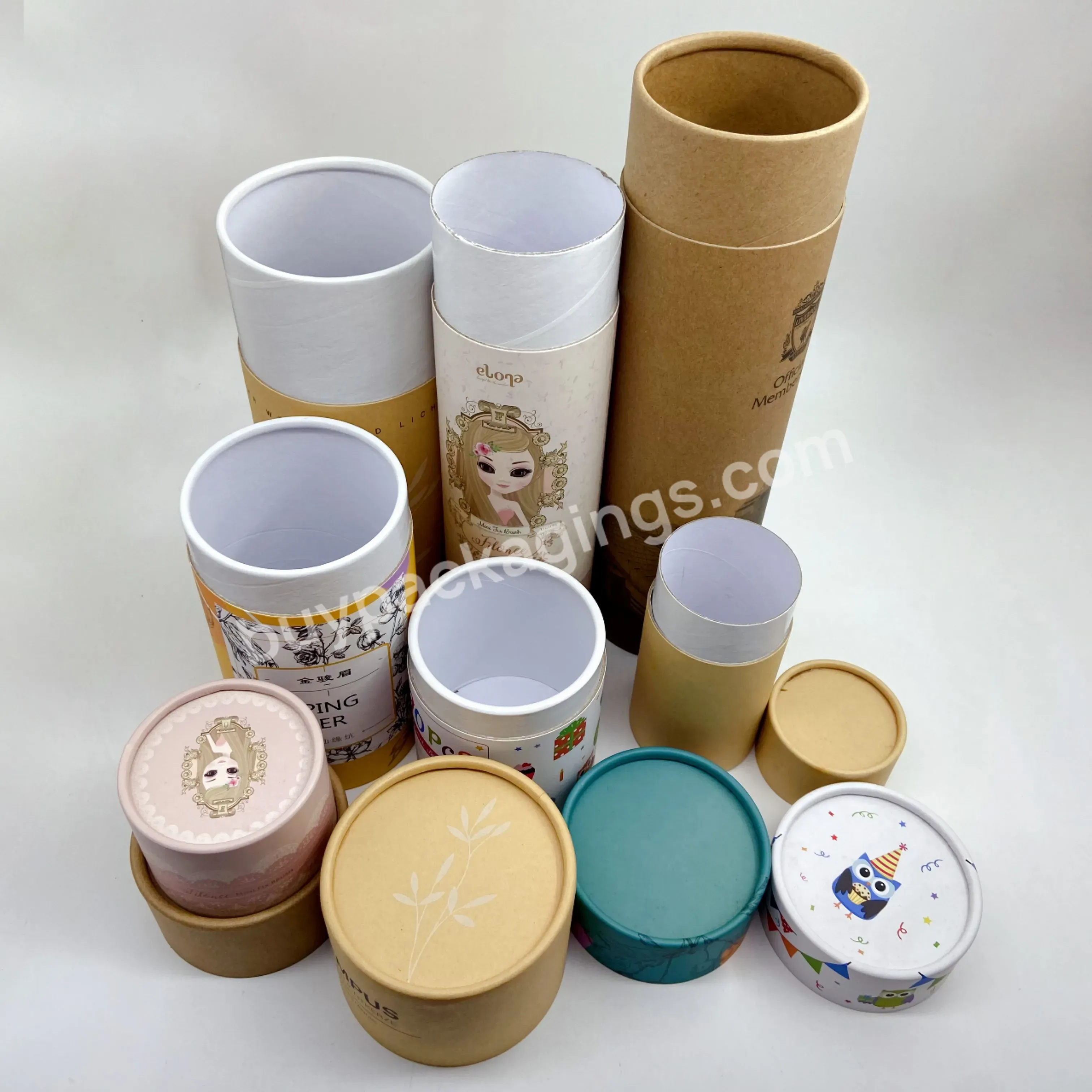 Custom Food Grade Biodegradable Round Cylinder Kraft Cardboard Paper Tube Packaging Cans - Buy Paper Tube Packaging Cans,Food Grade Paper Tube,Round Cylinder Kraft Cardboard Paper Tube.