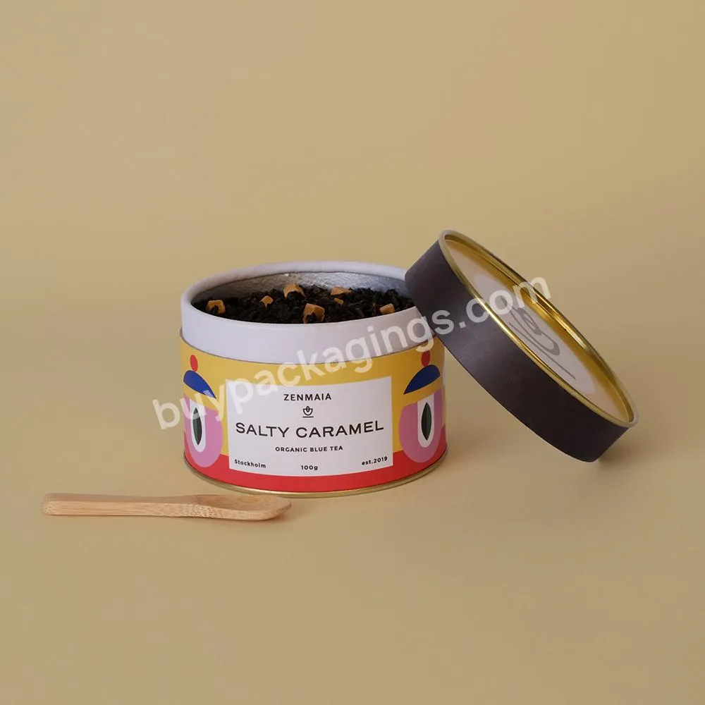Custom Food Grade Customized Size Sustainable Cardboard Paper Tube For Loose Leaf Tea Packaging