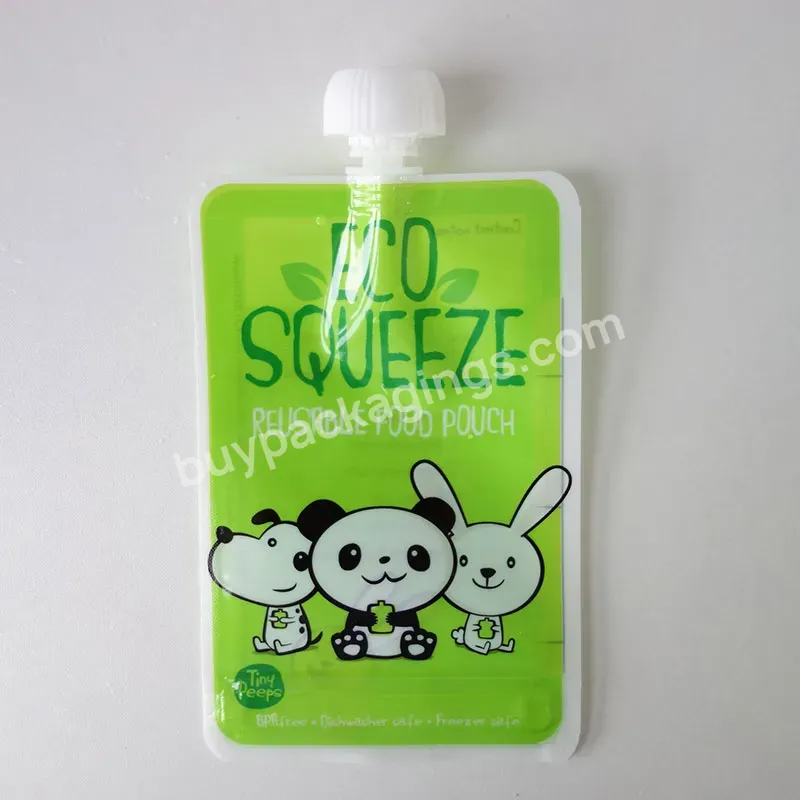 Custom Food Grade Drink Pouches With Spout Packaging Beverage Bag Juice Sauce Shampoo Baby Food Plastic Spout Pouch - Buy Plastic Packaging Baby Food Pouch,Drink Pouch With Spout Packaging,Spout Pouches.
