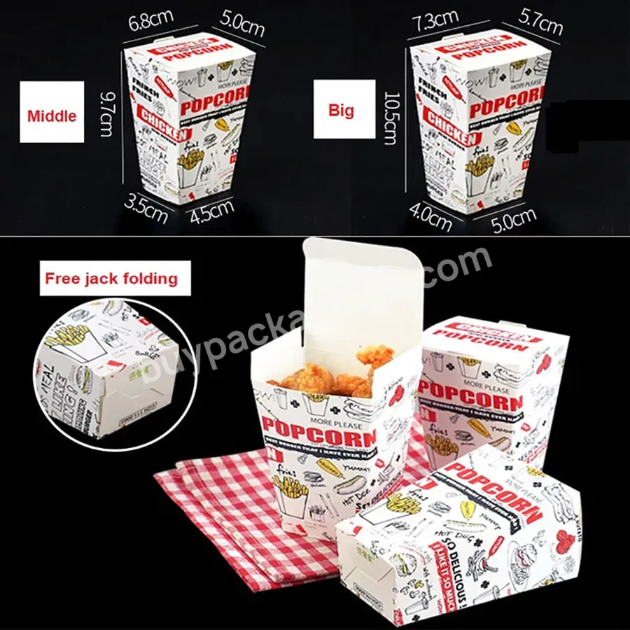 Custom French Fries Fried Chicken Fast Food Box Grease Proof Take Away Packing Paper Box - Buy French Fries Fried Chicken Fast Food Box,Grease Proof,Take Away Packing Paper Box.