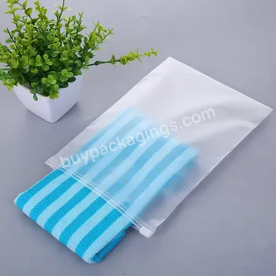 Custom Frosted Clear Plastic Bags Resealable Polypropylene Poly Packaging Bags With Zipper For Clothes Shoes - Buy Custom Plastic Bags For Packaging,Frosted Poly Bag With Zipper,Frosted Plastic Bags.