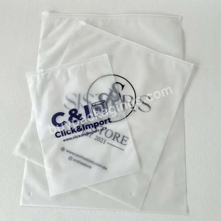 Custom Frosted Plastic Zipper Bag Apparel Zip Lock Pouch Ziplock Bags For Packaging With Logo - Buy Custom Plastic Bag,Bag Zip Lock Ziplock Bags For Packaging With Logo,Frosted Zipper Bag.