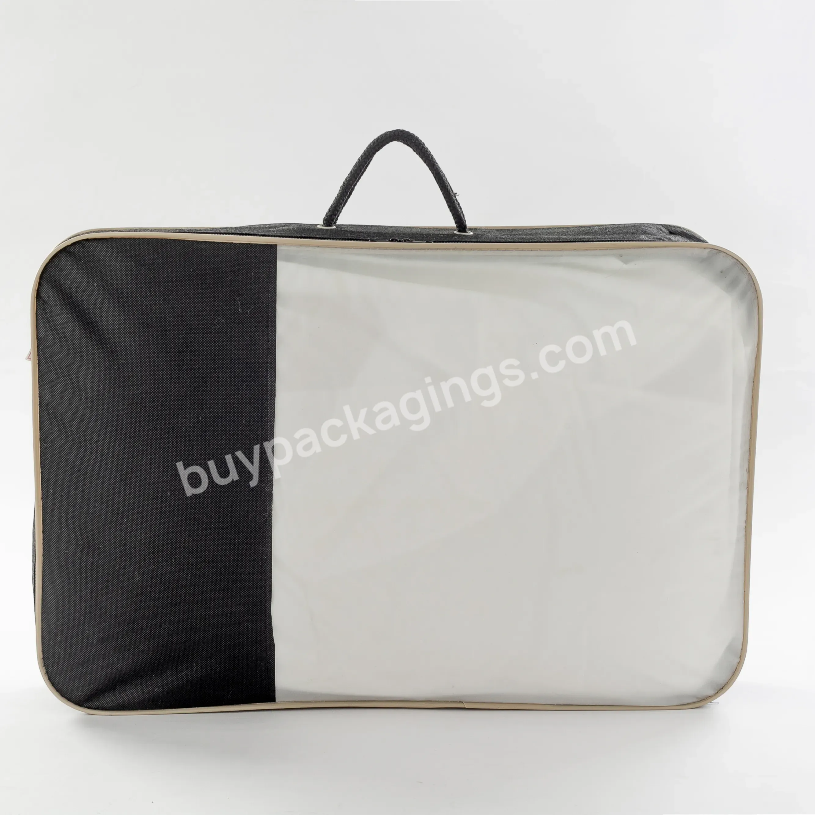 Custom Frosted Pvc And Non Woven Steel Wire Bag For Packaging Duvet - Buy Duvet Bag,Duvet Packaging Bag,Wire Pvc Bags.