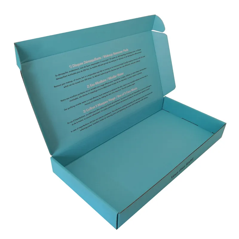 Custom Full Printing Blue Corrugated Matte Lamination Shipping Mailer Box With Logo Printed