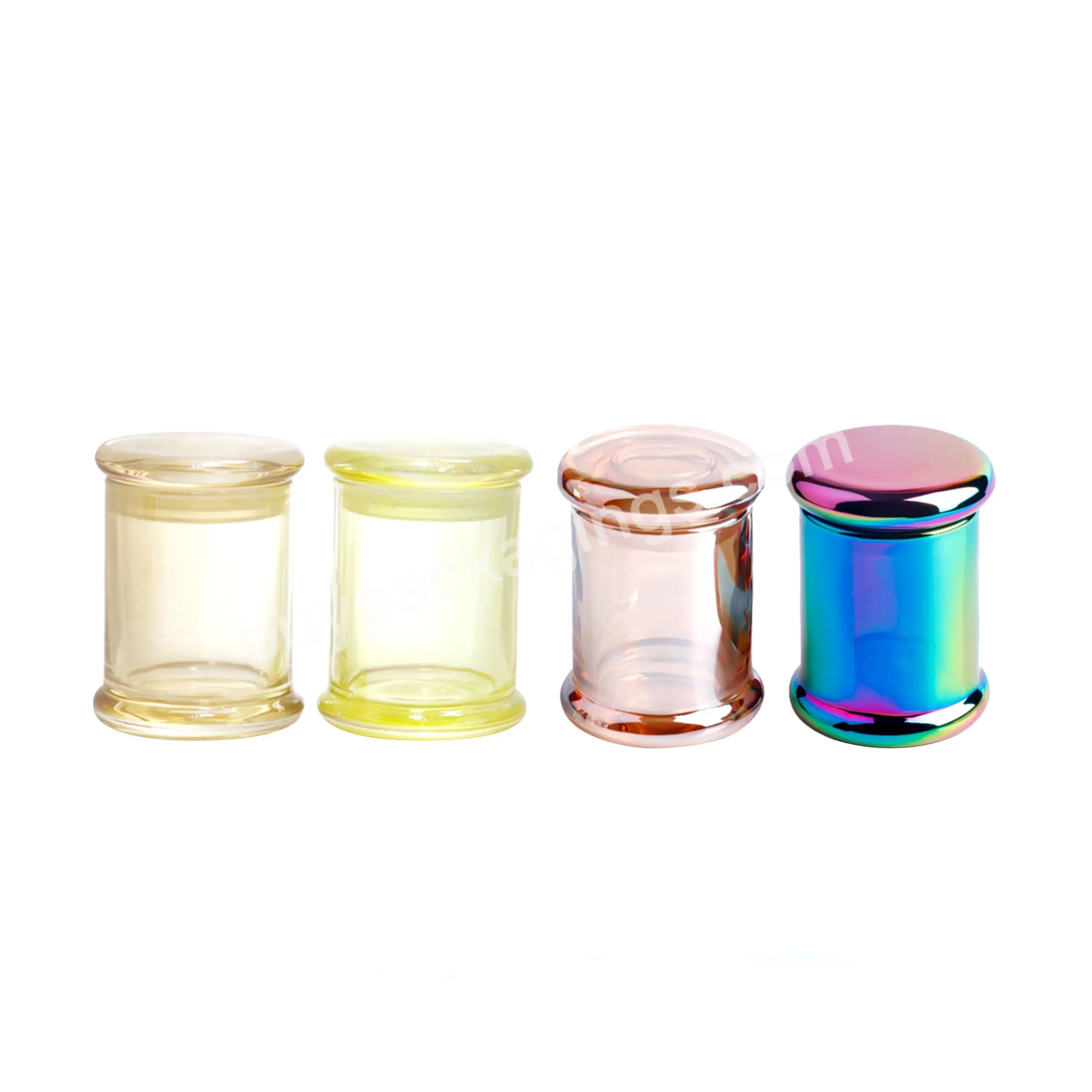 Custom Glass Candle Jar Silicone Seal Storage Tank Glass Jars With Lids For Candle Making 70ml 200ml