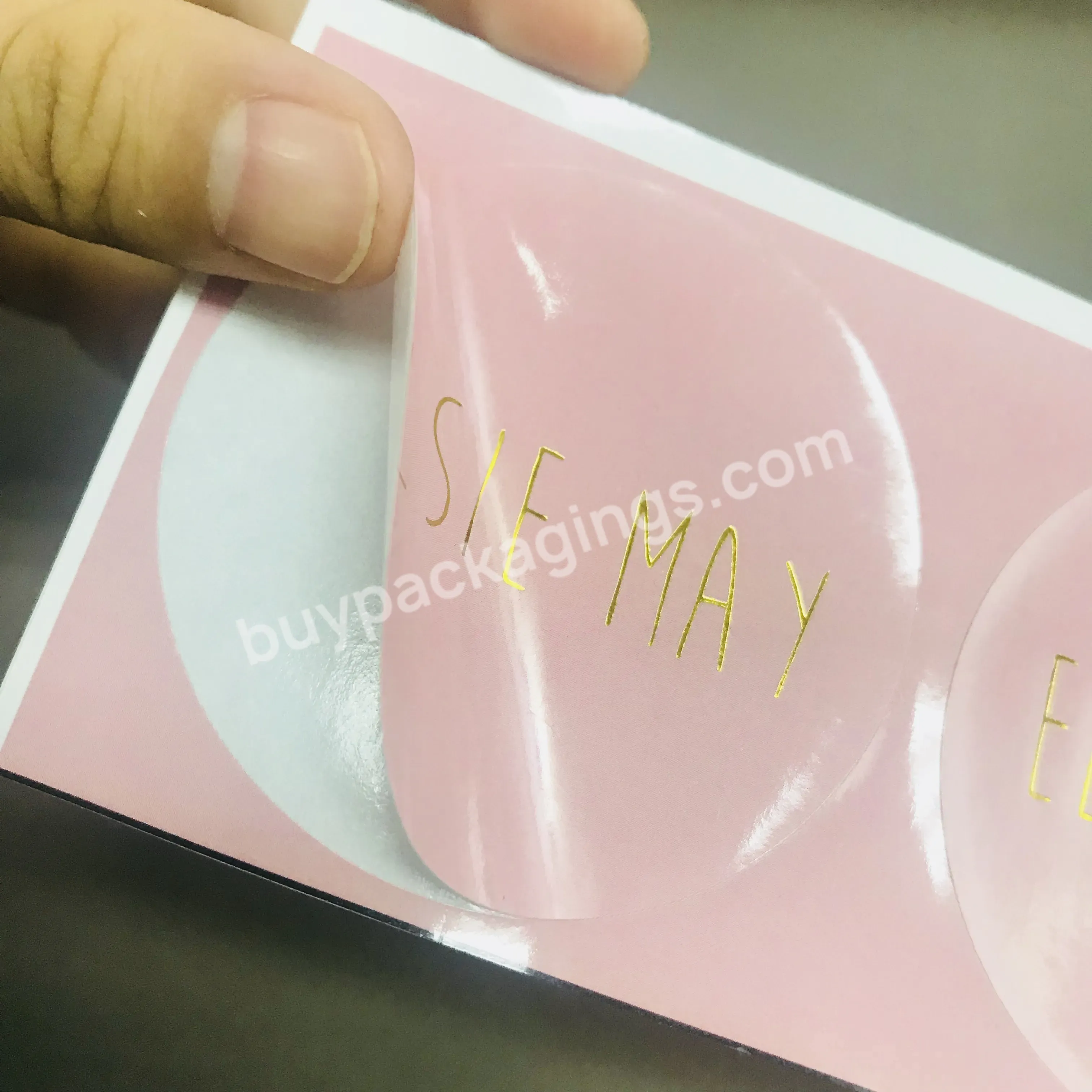 Custom Golden Promotions Circle 5*5cm Laser Holographic Personalized Logo Printing Stickers - Buy Pvc Transparent Sticker,Self Adhesive Sticker,Waterproof Stickers.