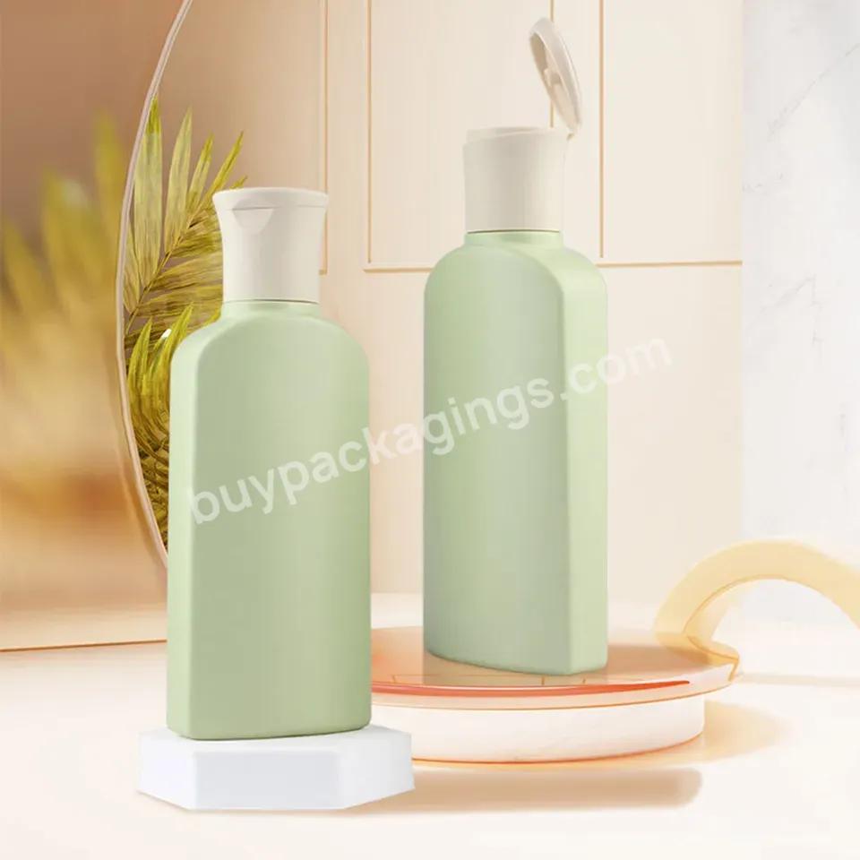 Custom Green Pe Personal Care Packaging Soft Touch Shampoo Shower Gel Lotion Bottle With Flip Cap - Buy Lotion Pump Bottle,Lotion Bottle,Hdpe Shampoo Lotion Bottle.