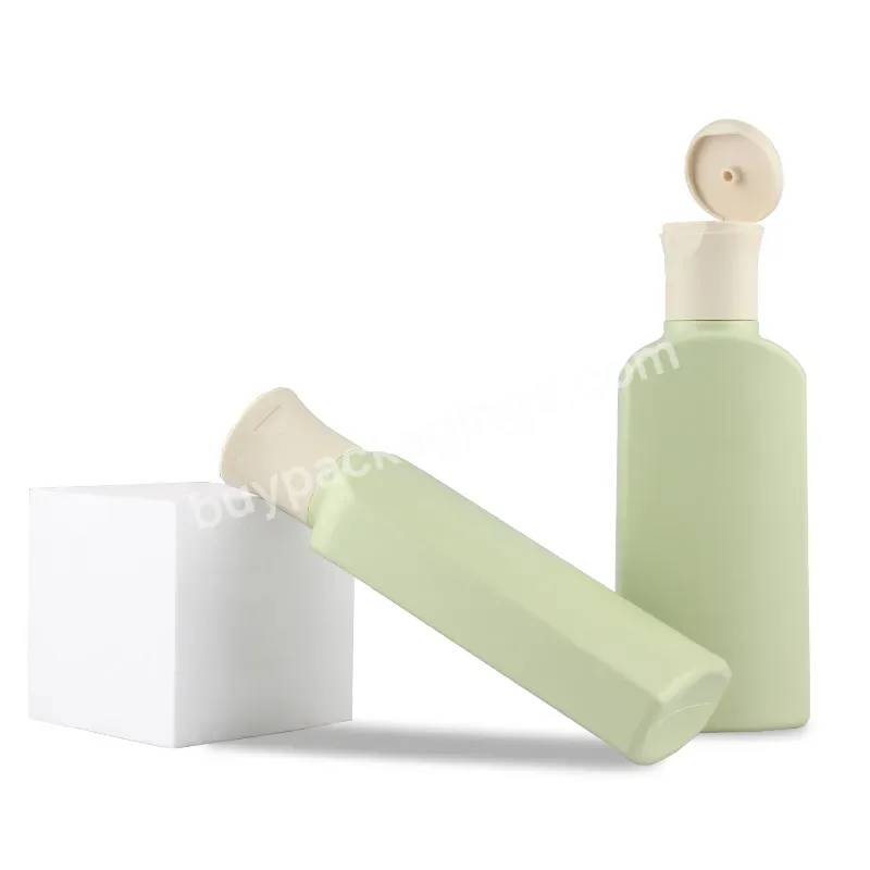 Custom Green Pe Personal Care Packaging Soft Touch Shampoo Shower Gel Lotion Bottle With Flip Cap - Buy Lotion Pump Bottle,Lotion Bottle,Hdpe Shampoo Lotion Bottle.