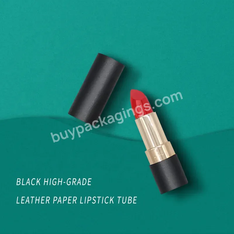 Custom High-end Leather Paper Lipstick Container Lip Balm Round Paper Tube - Buy Lip Balm Lipstick Tube,Round Lipstick Tube,Lipstick Container.