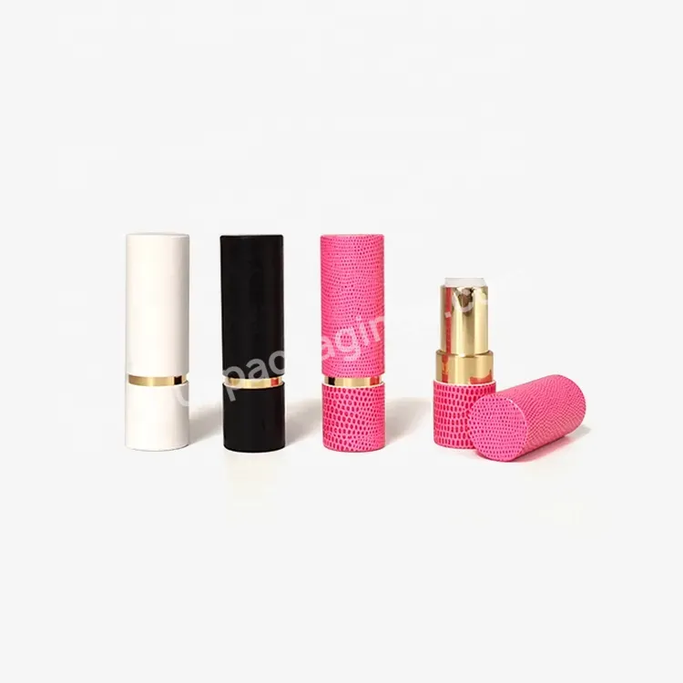 Custom High-end Leather Paper Lipstick Container Lip Balm Round Paper Tube - Buy Lip Balm Lipstick Tube,Round Lipstick Tube,Lipstick Container.